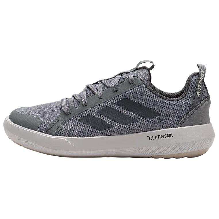 Adidas Adidas Terrex Boat PU, Textile Slip Resistant Abrasion Resistant Low top Hiking Shoes Unisex Gray