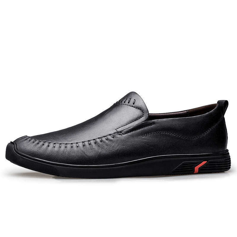 PAIBLOKS Top Grain Cow Leather Men's Casual Shoes Men's