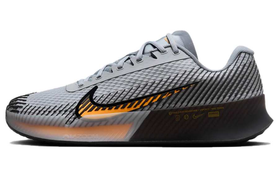 Nike Nike Air Zoom Vapor 11 Low top Tennis Shoes Men's Gray Orange