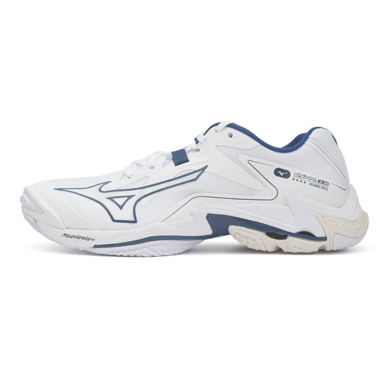 Mizuno Wave Lightning Z8 Breathable, Lightweight Coverage Low top Badminton Shoes Unisex White Blue