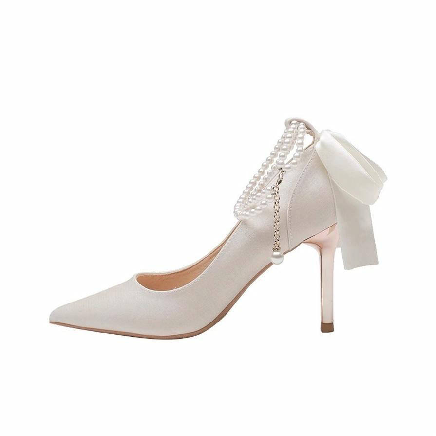UMEK Slim Heel High Heels Women's Champagne