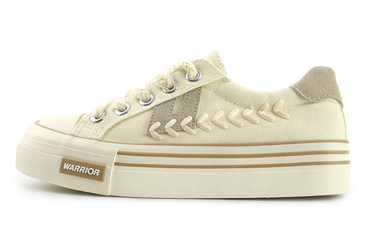 WARRIOR Breathable Lightweight Breathable And Lightweight Low top Canvas Shoes Women's Beige Brown