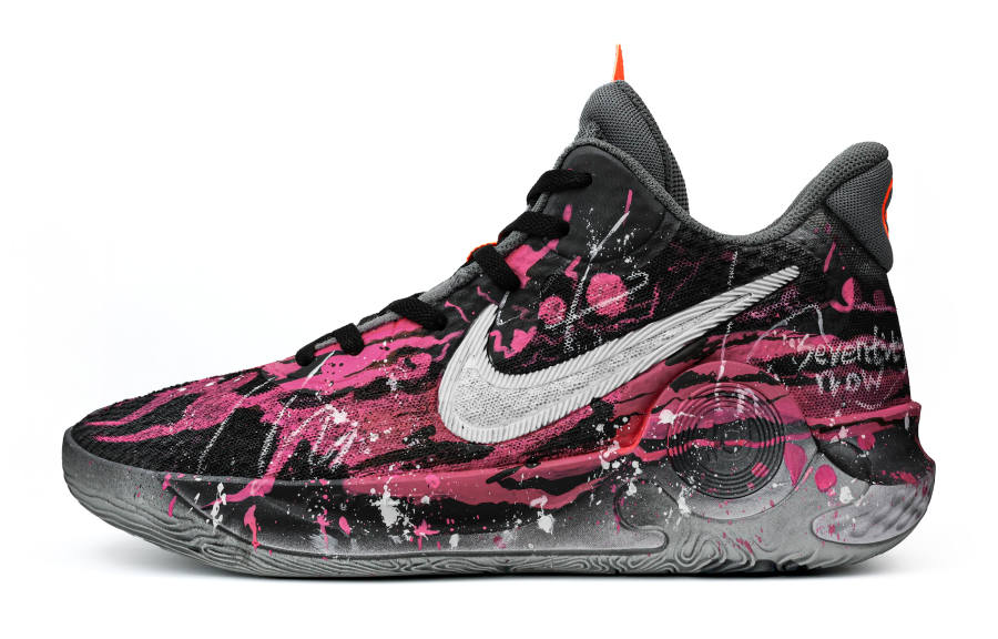 Nike Nike KD Trey 5 IX Cushioning Abrasion Resistant Cushioning, Wear Resistant Mid top Basketball Shoes Unisex Black Pink