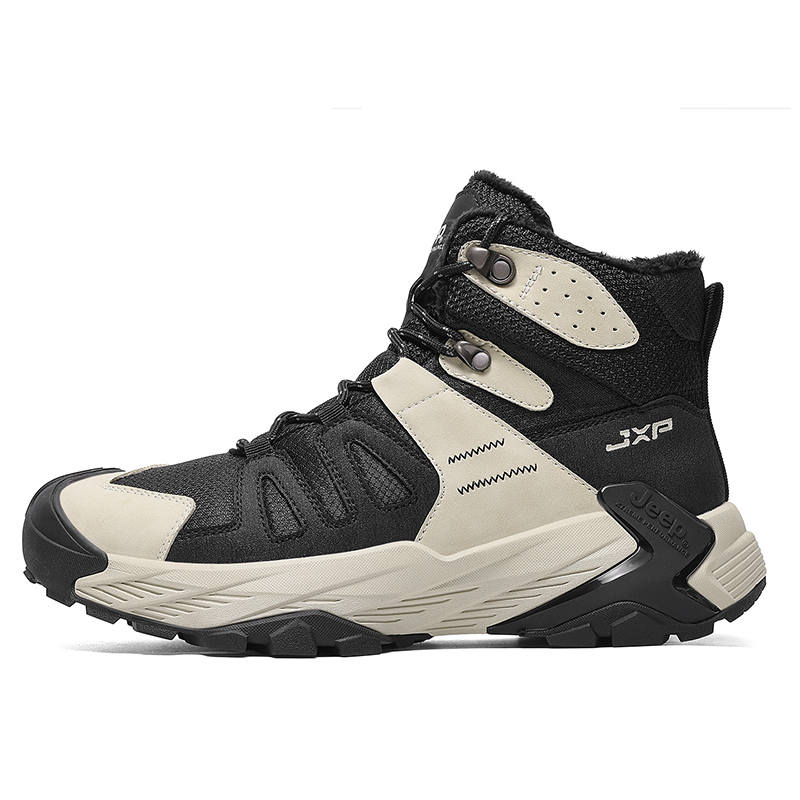 Jeep Abrasion Resistant Breathable Thermal Coverage High top Mountaineering Hiking Shoes Men's