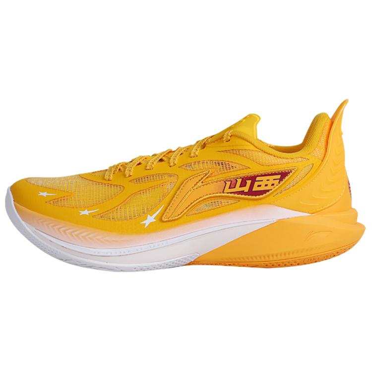Li-Ning Li Ning SONIC 12 PE Edition Cushioning, Wear Resistant Low top Basketball Shoes Men's Yellow White