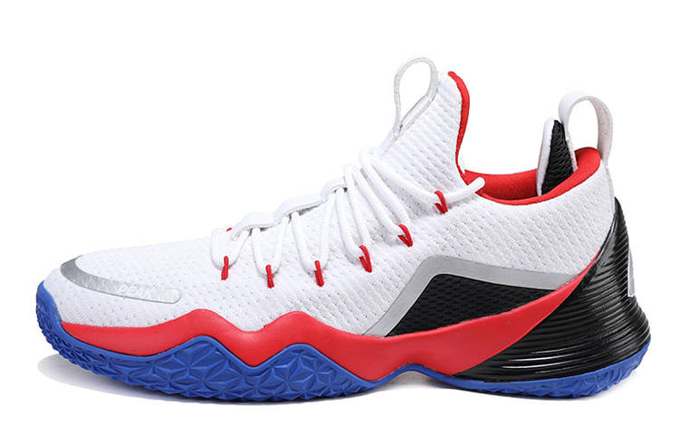 PEAK Power Collection Cushioning Slip Resistant Abrasion Resistant Low top Basketball Shoes Men's White Red