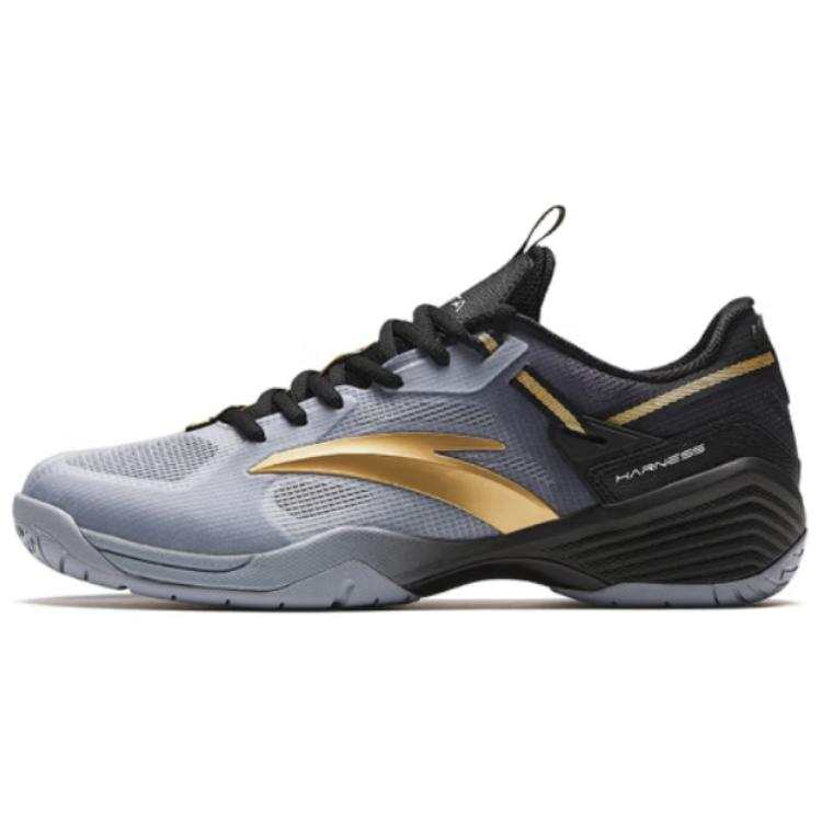 Anta Cushioning Low top Badminton Shoes Men's Gray Black