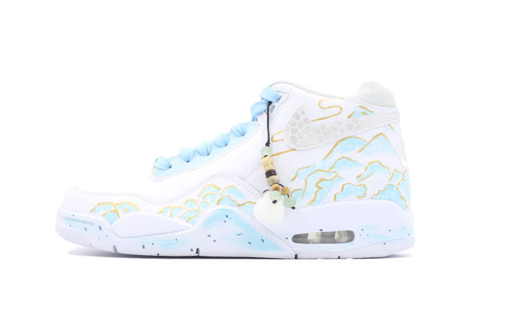 Nike Nike Flight Legacy Layered Emerald And Golden Years Synthetic Leather Slip Resistant Abrasion Resistant Mid top