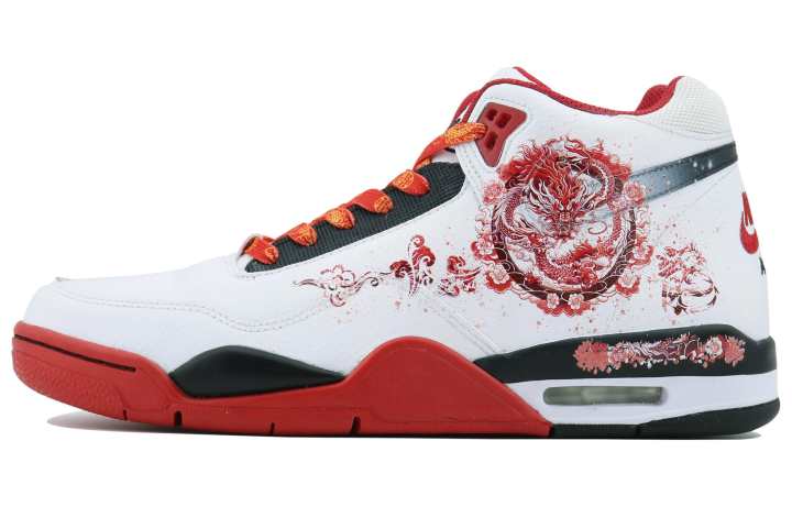 Nike Nike Flight Legacy Soaring Dragon SDS High top Vintage Basketball Shoes Unisex Red White Black