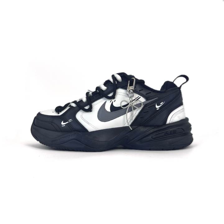 Nike Nike Air Monarch 4 Slip Resistant, Abrasion Resistant, Lightweight Low top Chunky Sneakers Unisex Black White