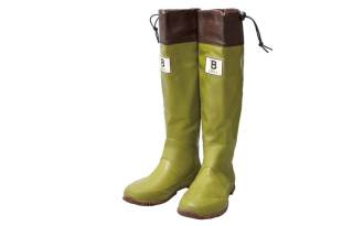 WBSJ Waterproof Rain Boots Unisex Mustard Green