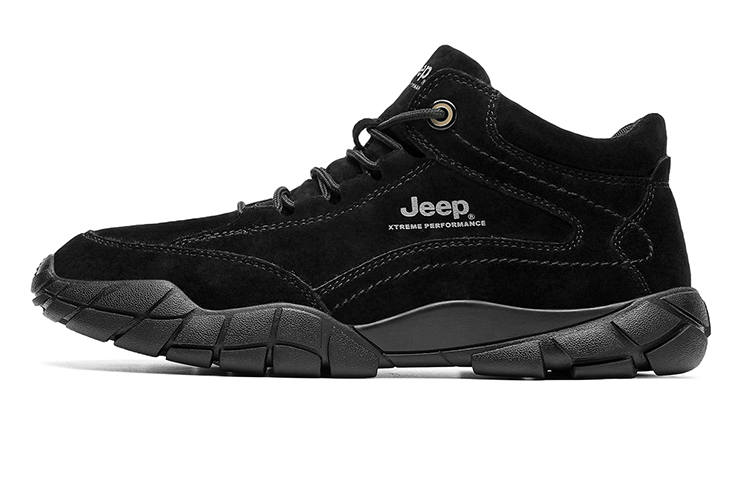 Jeep Classic Vintage Mid top Outdoor Shoes Men's Black