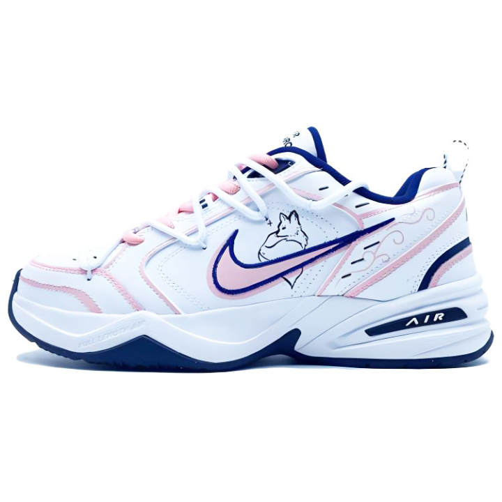 Nike Nike Air Monarch 4 PU Leather Low top Chunky Sneakers Unisex White Pink