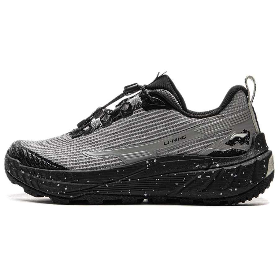 Li-Ning Li Ning Outdoor CF Tracing Slip Resistant And Abrasion Resistant Coverage Low top Hiking Shoes Women's Gray Black