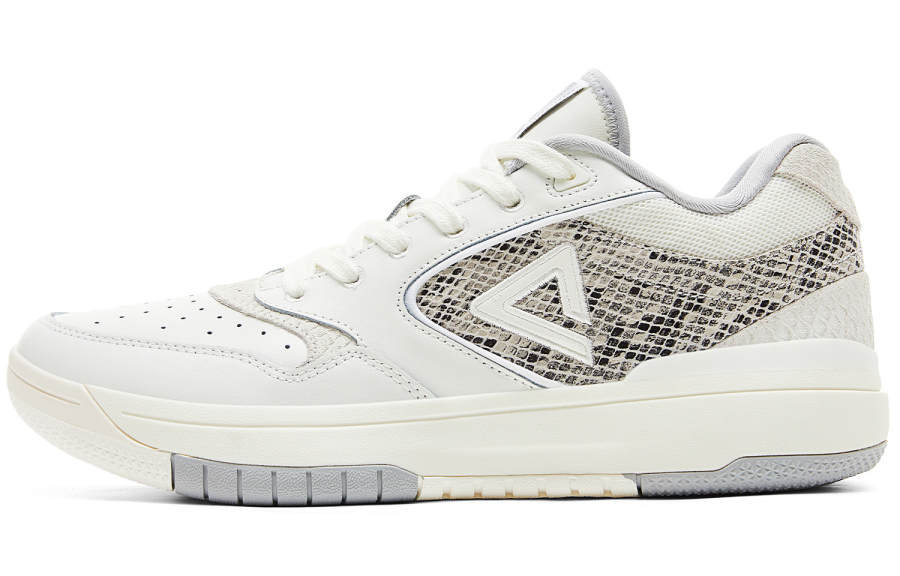 PEAK Taichi 910BB Cushioning Slip Resistant Abrasion Resistant Rebound Low top Vintage Basketball Shoes Men's White