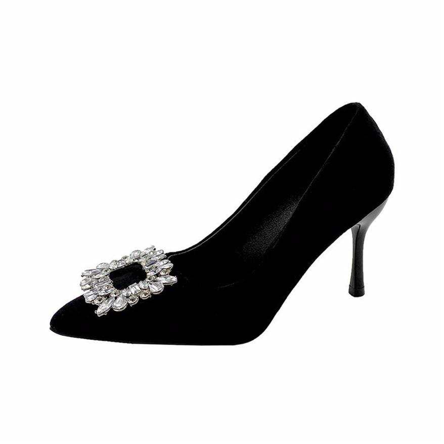 UMEK Slim Heel High Heels 6cm 8cm Women's Black