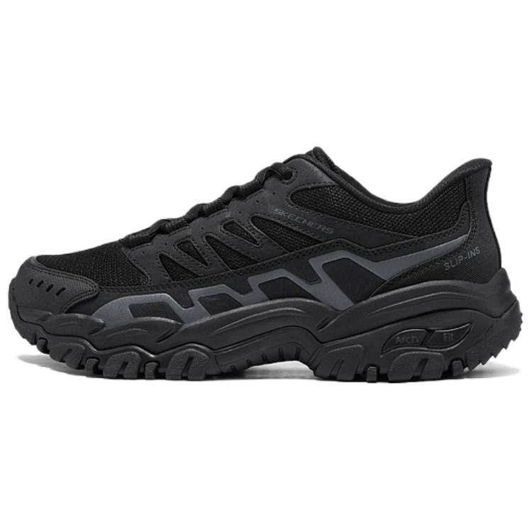 Skechers Slip Resistant Abrasion Resistant Low top Hiking Shoes Men's Black
