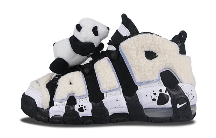 Nike Nike Air More Uptempo Plush Panda Leather Slip Resistant, Abrasion Resistant, Lightweight