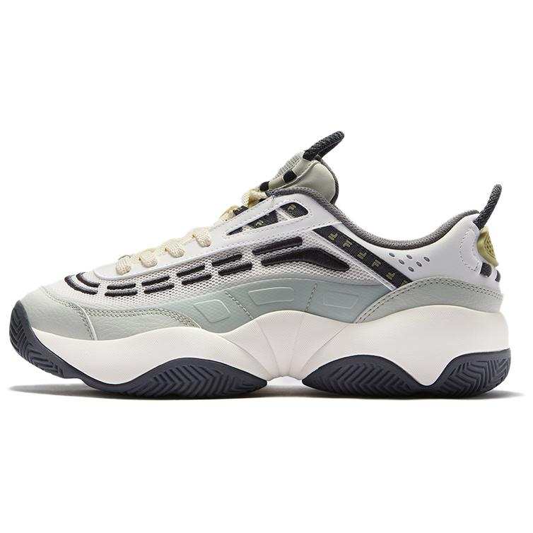 FILA FUSION FIRE Flame Shoes Low top Vintage Basketball Shoes Men's White Gray