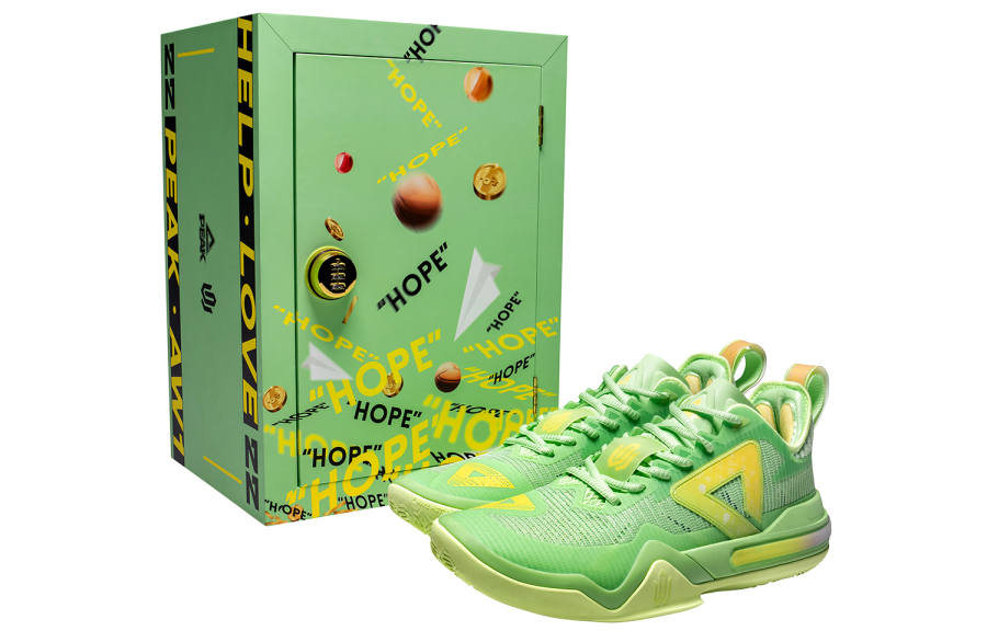 PEAK Andrew Wiggins AW1 Cushioning Slip Resistant Abrasion Resistant Low top Basketball Shoes Men's Teal Box Included