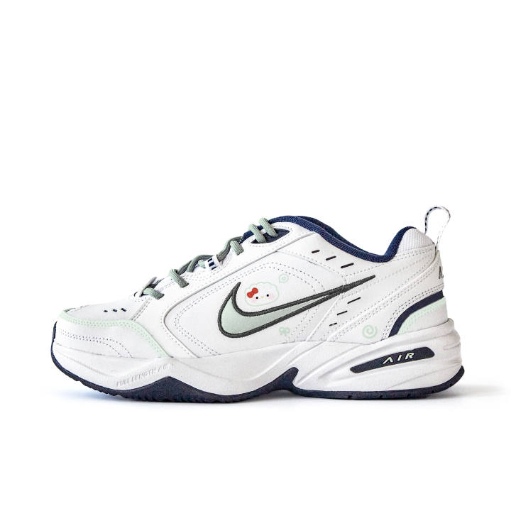 Nike Nike Air Monarch 4 Slip Resistant Abrasion Resistant Low top Chunky Sneakers Unisex White Green
