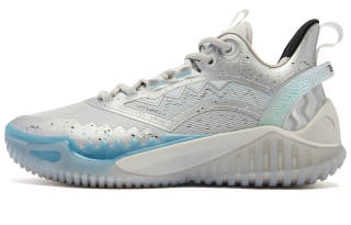 QIAODAN Blast 2.0 Galaxy Cushioning Slip Resistant Abrasion Resistant Low top Basketball Shoes Men's Silver
