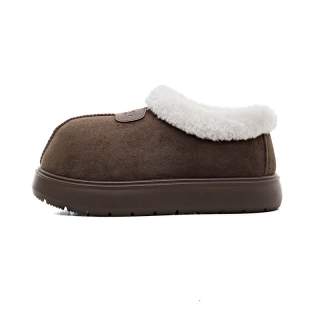 RENBEN Thermal Abrasion Resistant Fashion Fleece Lined Ankle Length Snow Boots Women's Brown