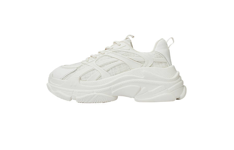 ISTEP Slip Resistant Abrasion Resistant Slip Resistant Abrasion Resistant Low top Chunky Sneakers Women's Ecru