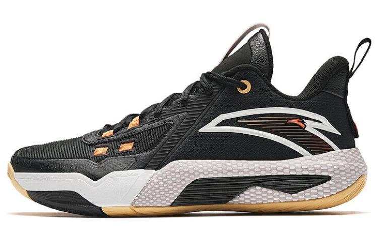 Anta Speed Battle 5 Round Tip Mesh Cushioning, Wear Resistant Mid top Basketball Shoes Men's Black