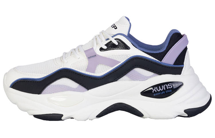 XTEP XTEP Chunky Sneakers Women's Low Top White Purple