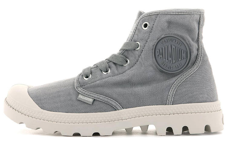 Palladium Pampa Canvas Shoes Women's High Top Gray/White