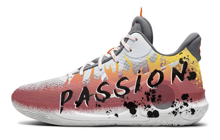 Nike Nike KD Trey 5 IX Passion Flame Slip Resistant Abrasion Resistant Mid top Basketball Shoes Unisex Black White