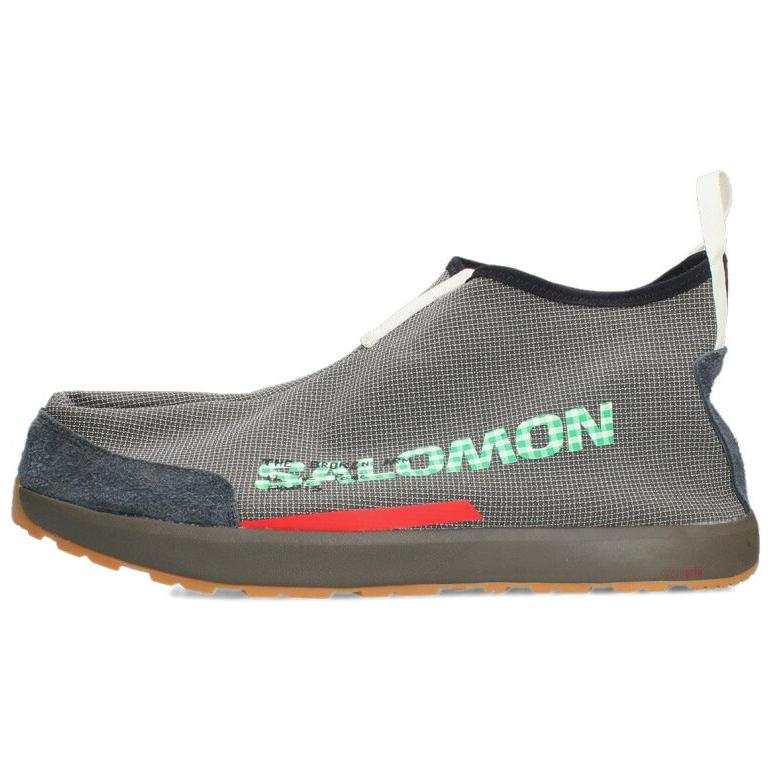 SALOMON x The Broken Arm Rx Moc 3.0 Comfortable Round Toe Mid top Hiking Shoes Men's Gray Green