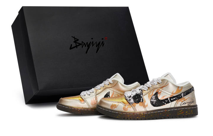 Jordan Jordan Air Jordan 1 811 Manufacturing, Fire Lotus Flame Heart, Special Shoe Box Abrasion Resistant Slip Resistant
