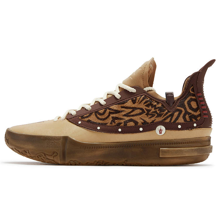 361° Joker 1 GT Cushioning Slip Resistant Abrasion Resistant Low top Basketball Shoes Men's Coffee Brown