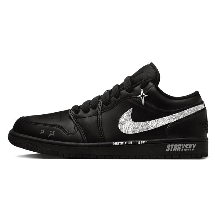 Jordan Jordan Air Jordan 1 Jet Silver Black Wu Abrasion Resistant Thermal Abrasion Resistant Thermal Low top