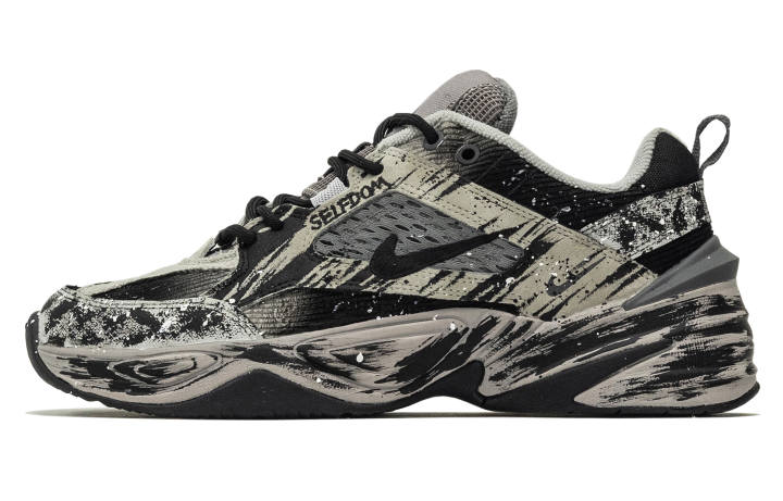 Nike Nike M2K Tekno Rhapsody, Patchy Trajectory Slip Resistant Slip Resistant Low top Chunky Sneakers Unisex