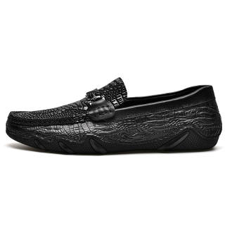RUIYUNKA Gommino Loafers Men's Black