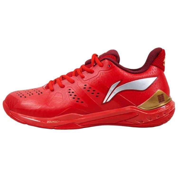 Li-Ning Li Ning Cloud Thunder Cushioning Slip Resistant Abrasion Resistant Low top Badminton Shoes Unisex Red