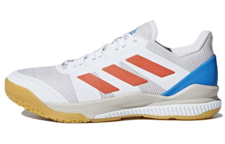 Adidas Adidas Stabil Bounce Textile, Leather Abrasion Resistant Low top Training Shoes Men's White Red Blue