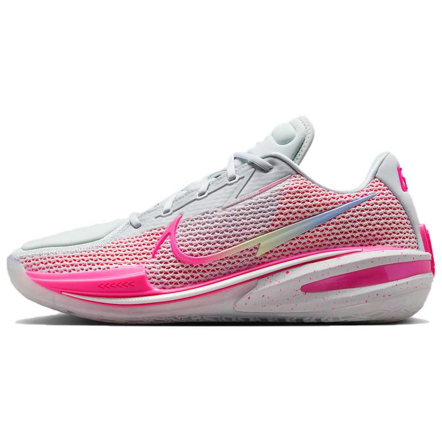 Nike Nike Air Zoom G.T. Cut 1 Slip Resistant Abrasion Resistant Low top Basketball Shoes Unisex White Pink