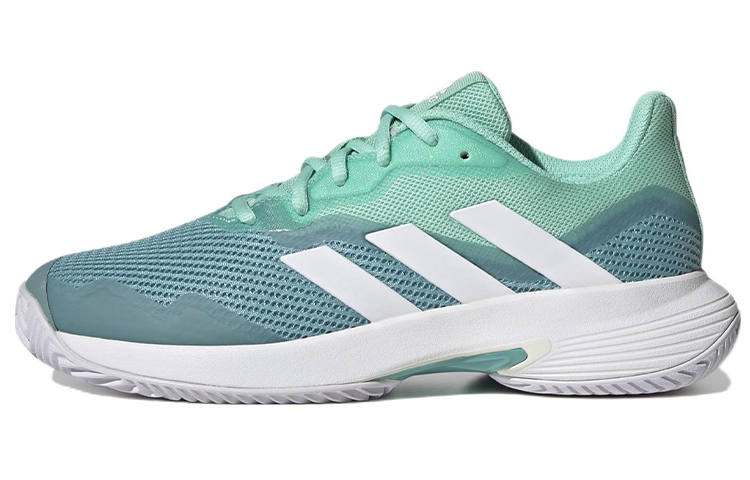 Adidas Adidas CourtJam Control Abrasion Resistant, Breathable, Lightweight Low top Tennis Shoes Women's Blue Green White