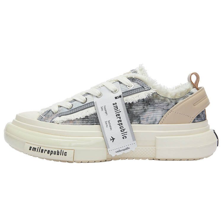 SMILEREPUBLIC INCEPTION 70s INCEPTION Tie Dye Gray Low top Canvas Shoes Unisex Gray