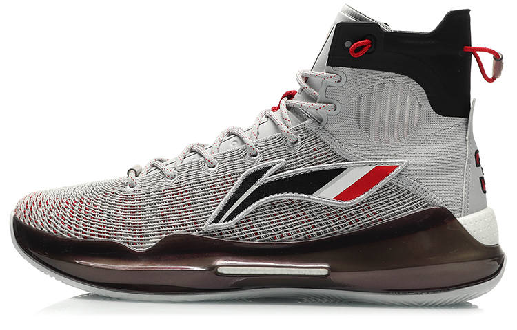 Li-Ning Li Ning YuShuai 13 Boom CJ PE Fabric Cushioning Slip Resistant Abrasion Resistant High top Basketball Shoes Men's Gray