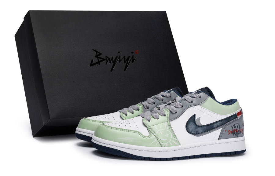 Jordan Jordan Air Jordan 1 811 Manufacturing, Ghost Handmade, Special Shoe Box Leather Cushioning Slip Resistant Low top