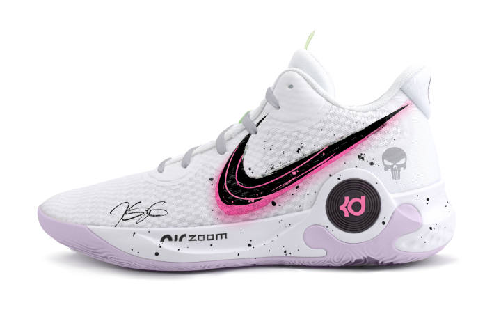 Nike Nike KD Trey 5 IX Mid top Vintage Basketball Shoes Unisex Pink White