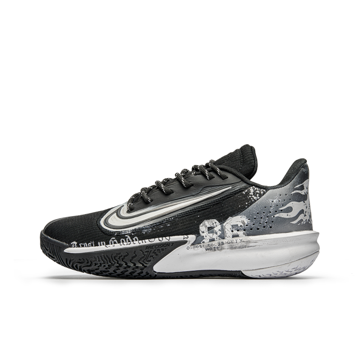 Nike Nike Precision 7 Freedom Panda, Number Gambling Cushioning Slip Resistant Low top Basketball Shoes Unisex Black Gray