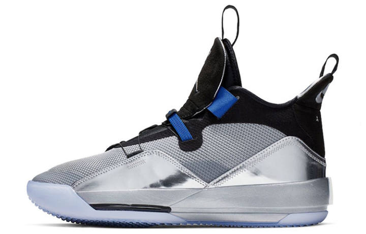 Jordan Jordan Air Jordan 33 All Star Fabric High top Air Performance Basketball Shoes Men's Silver