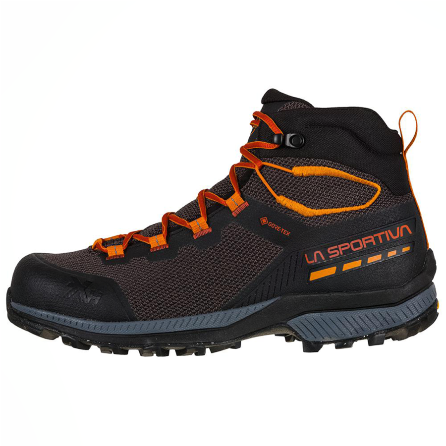 LA SPORTIVA Slip Resistant Abrasion Resistant High top Mountaineering Shoes Men's Gray Red