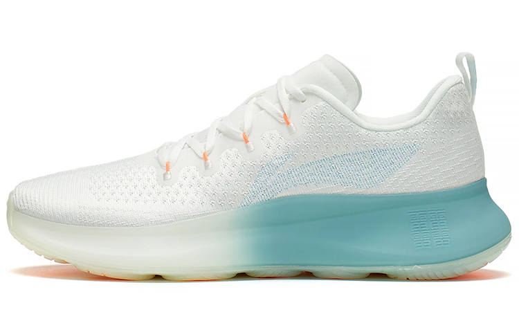 Li-Ning Li Ning Wujie 4 Fabric Cushioning Slip Resistant Abrasion Resistant Low top Training Shoes Men's White Blue